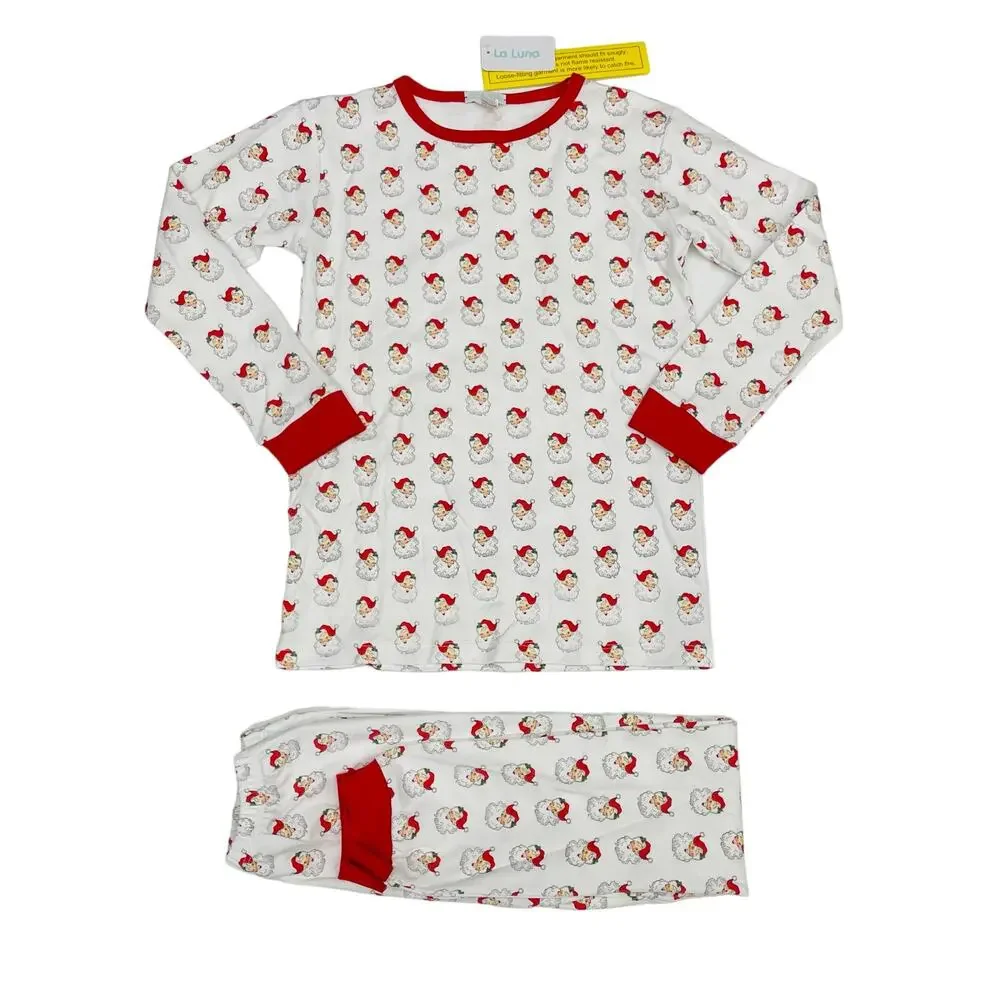 NWT La Luna Lulu Santa Size 10 2 Piece PJs